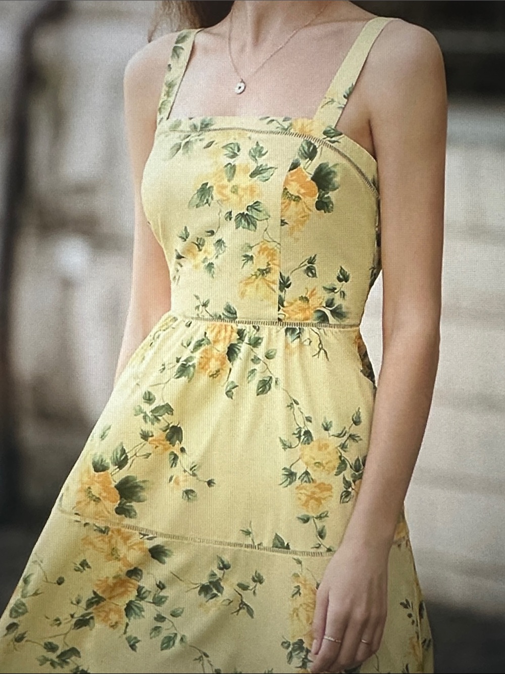 Women’s Floral Sundress - Yellow Floral size M - Picture 3 of 10